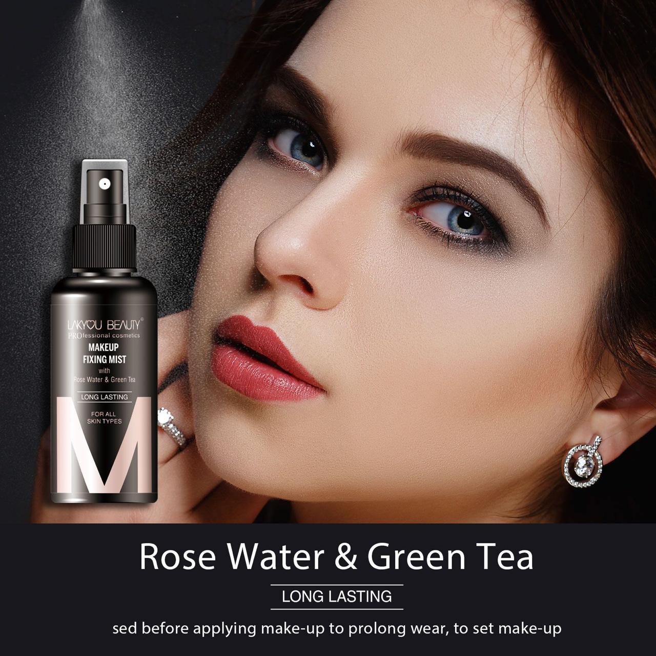 Makeup Fixing Mist with Rose Water & Green Tea