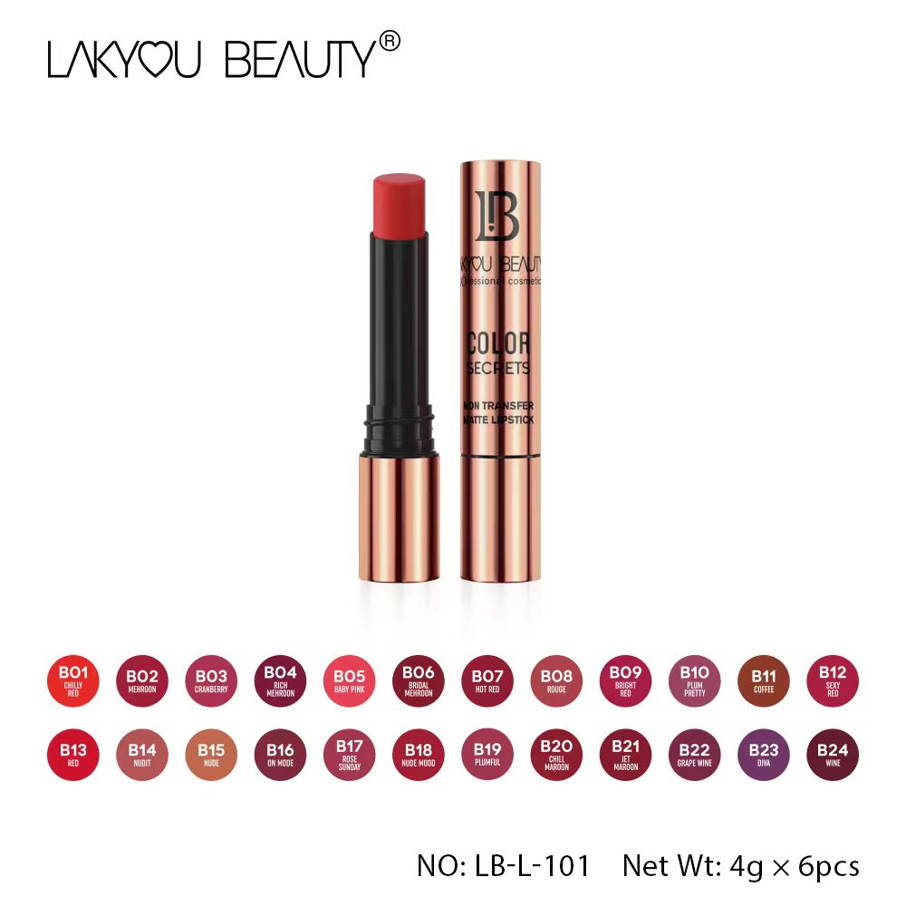 Non Transfer Matte Lipstick (5+1 pcs)