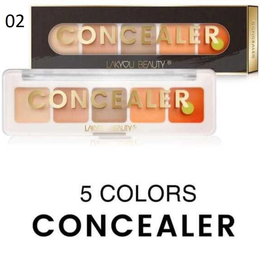 Premium Quality 5 IN ONE Base Concealer Palette Shade Concealer  (Multicolour - 02)