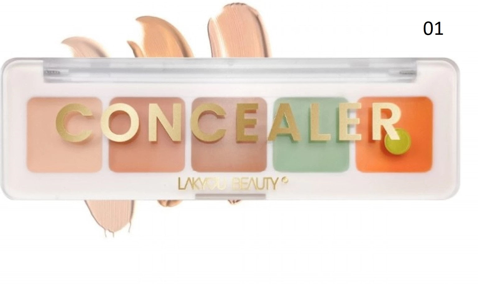 Premium Quality 5 IN ONE Base Concealer Palette Shade Concealer  (Multicolour - 01)