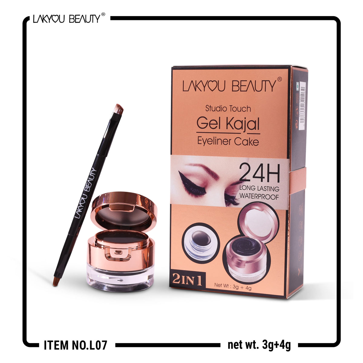 24H Studio Touch Gel Kajal & Eyeliner Cake